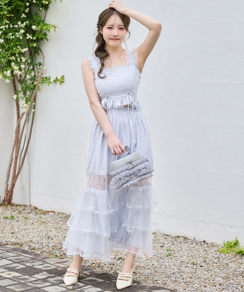 スカート 「Tulle Collection」チュールロングスカートの画像