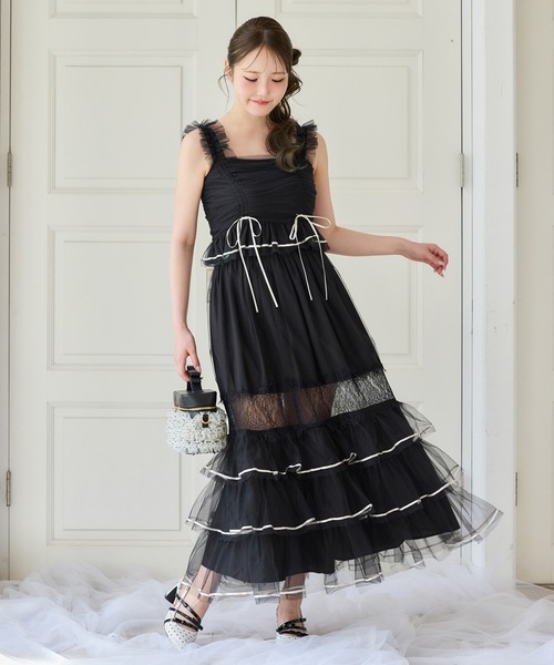スカート 「Tulle Collection」チュールロングスカートの画像
