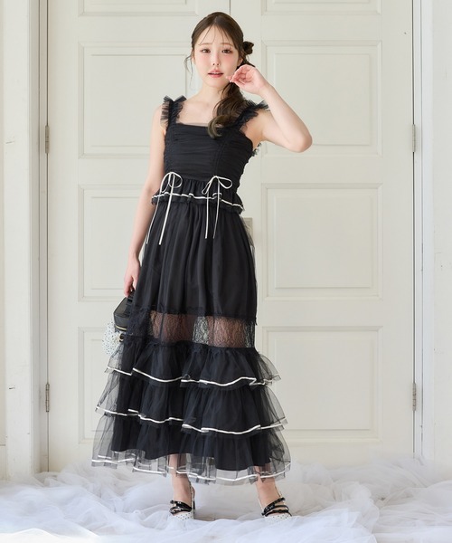 スカート 「Tulle Collection」チュールロングスカートの画像