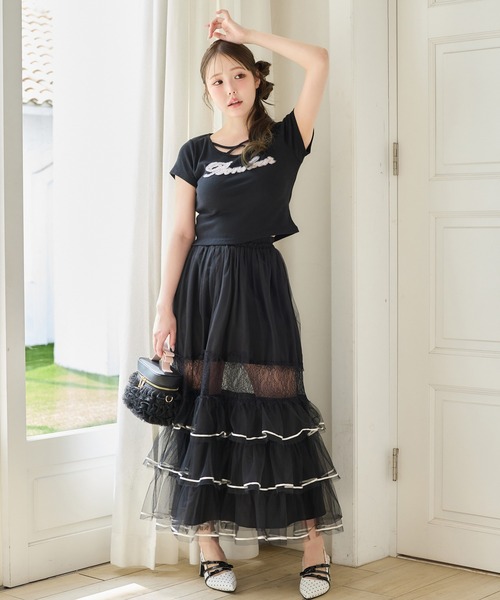 スカート 「Tulle Collection」チュールロングスカートの画像