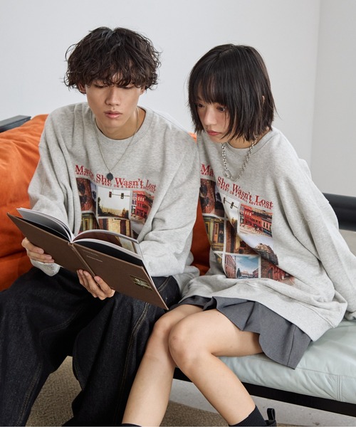 「PBLIM」 スウェットカットソー MEDIUM グレー レディース_画像2