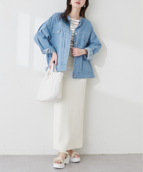 「natural couture」 デニムジャケット FREE アイボリー レディース_画像2