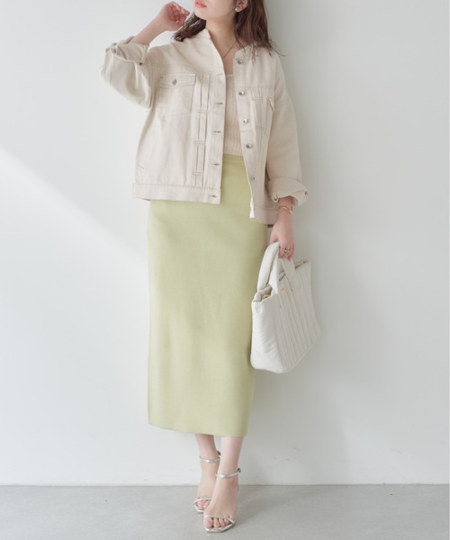 「natural couture」 デニムジャケット FREE アイボリー レディース_画像6