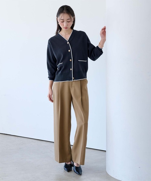 「ur's」 カーディガン L ネイビー レディース_画像2