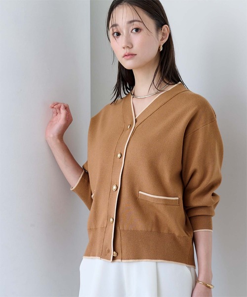 「ur's」 カーディガン L ネイビー レディース_画像6