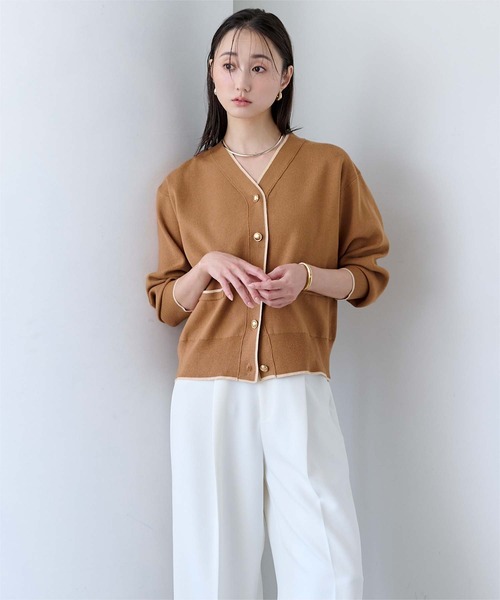 「ur's」 カーディガン L ネイビー レディース_画像7