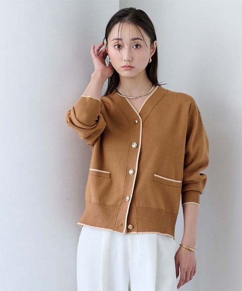 「ur's」 カーディガン L ネイビー レディース_画像9