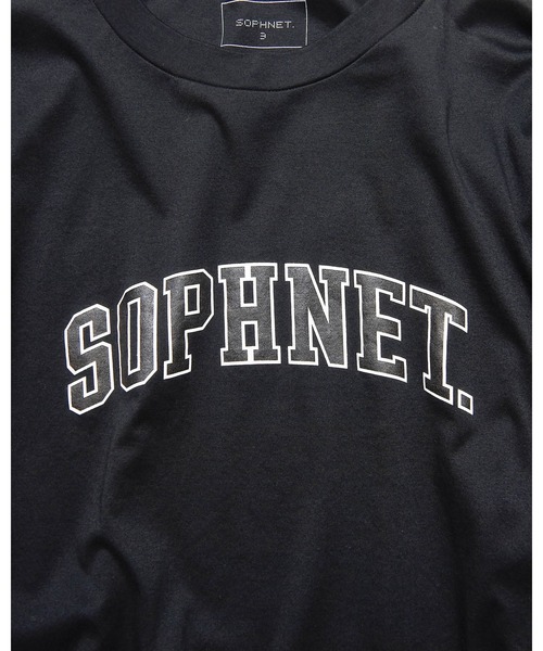 SOPHNET.（ソフネット） tシャツ COLLEGE LOGO COLOR RIBBED L/S WIDE