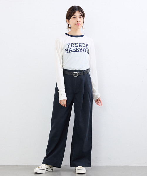IENA（イエナ） チノパン BLACK コットンチノパンツ レディース