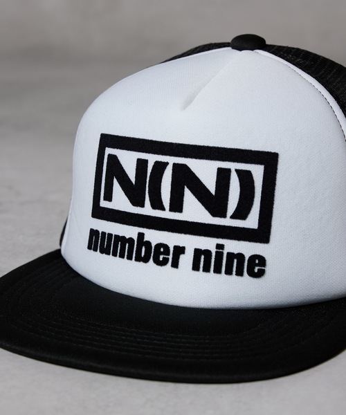 「NUMBER (N)INE」 メッシュキャップ FREE ホワイト×ブラック メンズ_画像6
