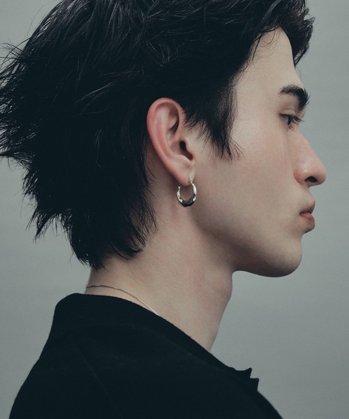 whoseA（フーシー） ピアス 「silver925」 Moon Hoop Pierce / ムーン