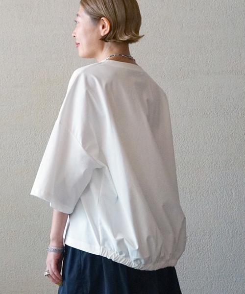 「JOURNAL STANDARD LUXE」 7分袖カットソー - ブラック レディース_画像2
