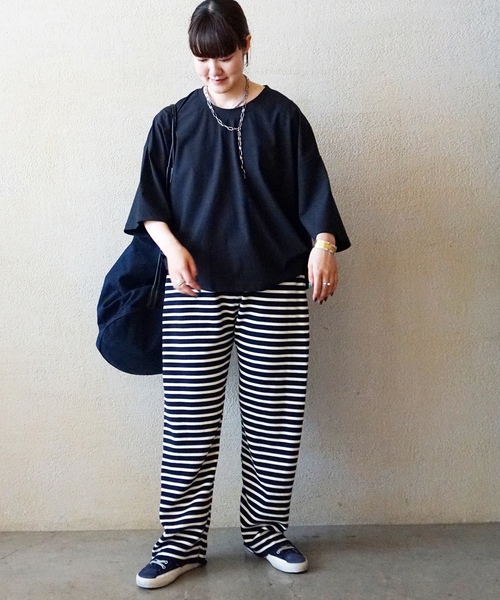 「JOURNAL STANDARD LUXE」 7分袖カットソー - ブラック レディース_画像4