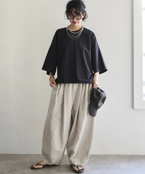 「JOURNAL STANDARD LUXE」 7分袖カットソー - ブラック レディース_画像7