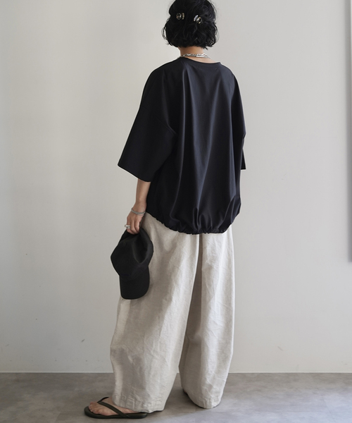 「JOURNAL STANDARD LUXE」 7分袖カットソー - ブラック レディース_画像8