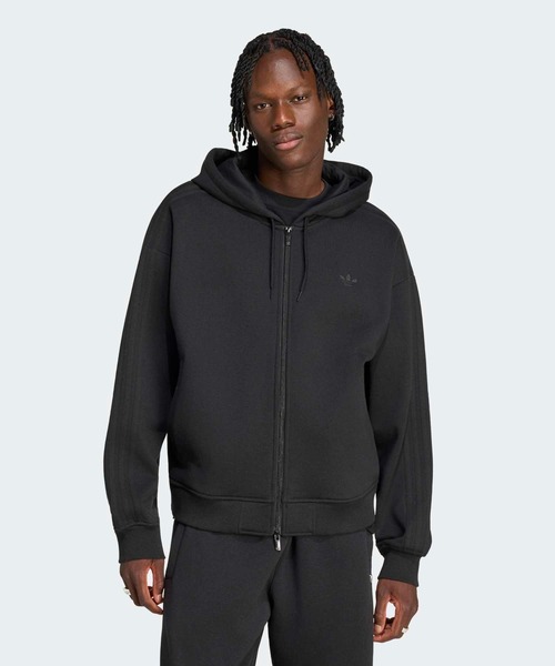 【サイズM】アディダスオリジナルス　パーカー　ブラック adidas（アディダス） パーカー オーバーサイズ ジップパーカー