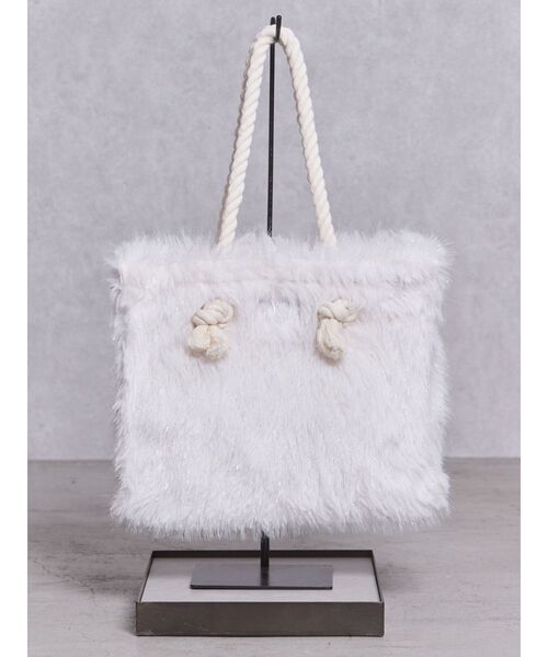GYDA（ジェイダ） トートバッグ GYDAラメフェイクファーMトートBAG