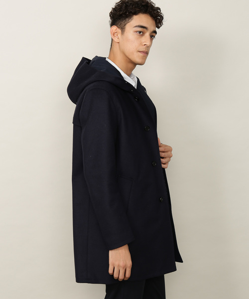 Adam et Rope アダムエロペ meltonダッフルコート フーディ Adam et Rope アダムエロペ meltonダッフルコート フーディ