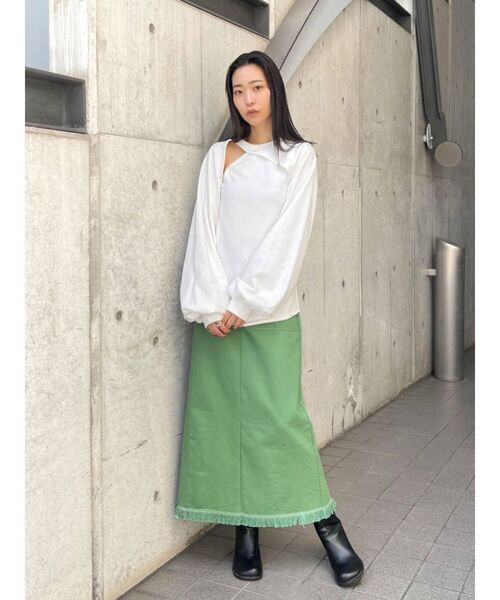 EMODA スカート ワイドポケットフリンジスカート : ZOZOTOWN Yahoo!店  