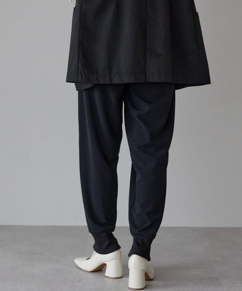 Fizz（フィズ） パンツ カットジョーゼット裾スリットジョガーパンツ
