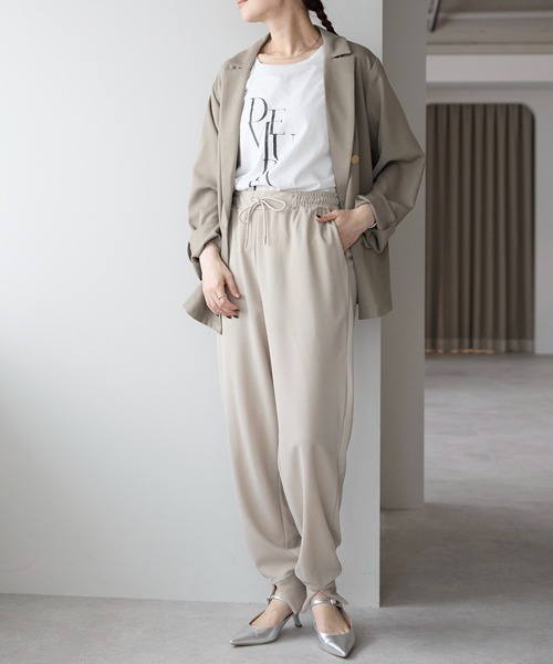 Fizz パンツ 「Fizz/フィズ」 カットジョーゼット裾スリット