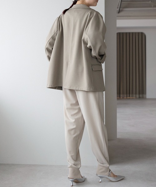 新品・タグつき　BEAMS / ジョーゼット ジョガー パンツ Fizz パンツ 「Fizz/フィズ」 カットジョーゼット裾スリット