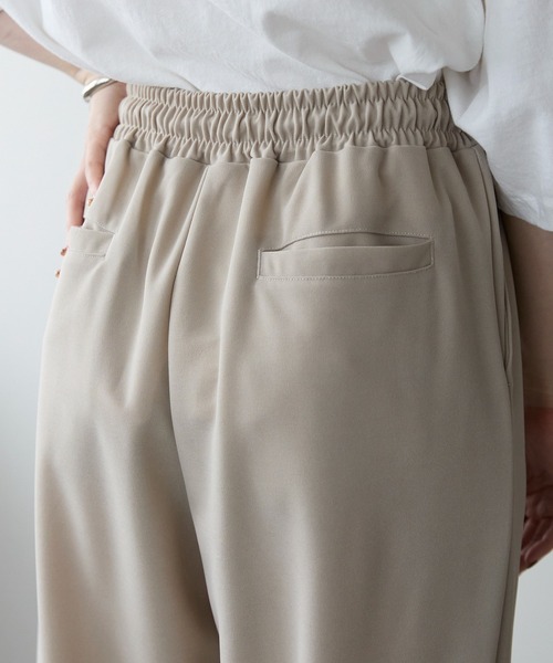 Fizz（フィズ） パンツ カットジョーゼット裾スリットジョガーパンツ