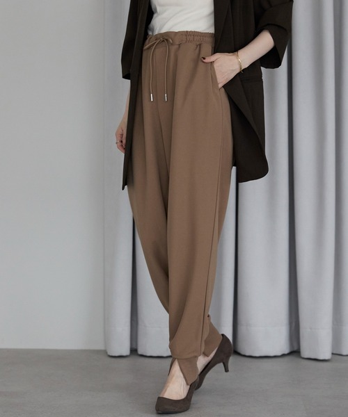 新品・タグつき　BEAMS / ジョーゼット ジョガー パンツ セール】 【手洗い可】カットジョーゼットジョガーパンツ