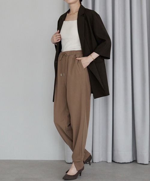 Fizz パンツ 「Fizz/フィズ」 カットジョーゼット裾スリット