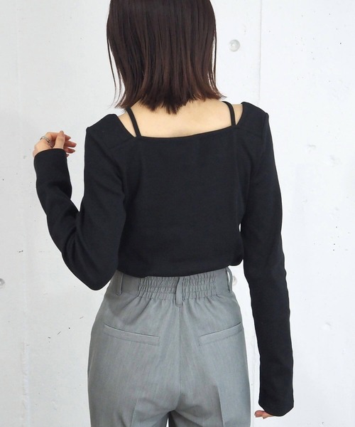 ホルターカットプルオーバー tiptop（ティップトップ） tシャツ 「2023AW新色登場」テレコホルター