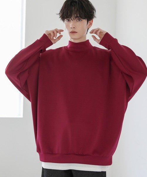 ASTRONOMY tシャツ ドルマンスリーブポンチモックネックプルオーバー