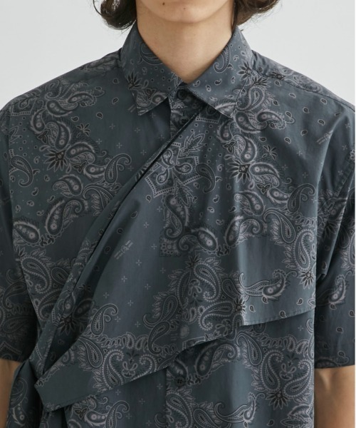 【yoshiokubo】ペイズリーシャツ yoshiokubo GROUNDFLOOR シャツ 半袖 「yoshiokubo/ヨシオクボ」S/S