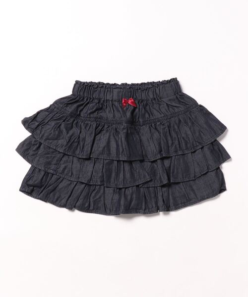 pom ponette 女の子 フォーマル サイズ160 キュロット ネクタイ チェーン付きプリーツラップキュロット(S(140cm) チャコール
