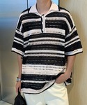 シャツ 半袖 モノトーン/カラフルメッシュシャ...の詳細画像5