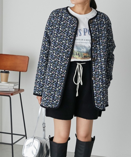 forksy.（フォルクシー） コート アウター 「forksy.」小花柄中綿