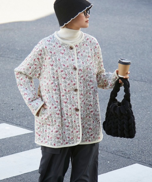 forksy.（フォルクシー） コート アウター 「forksy.」小花柄中綿