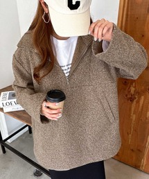 andme ニット セーター フェイクリングウールオーバーサイズ