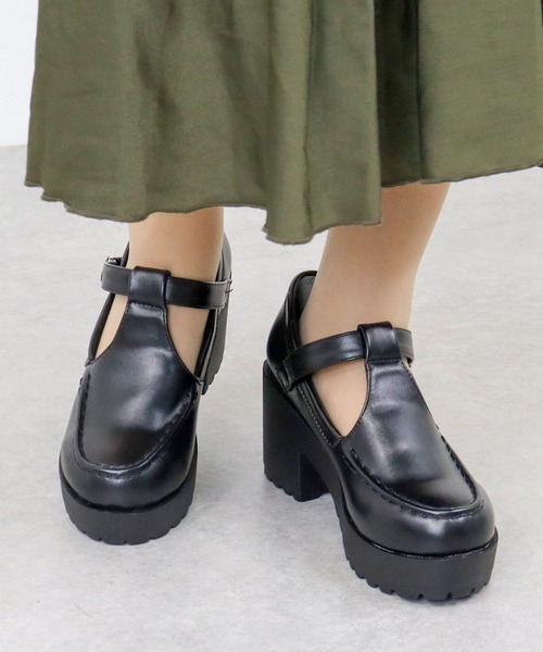 LibertyDoll スリッポン 大きいサイズ 厚底 チャンキーヒール