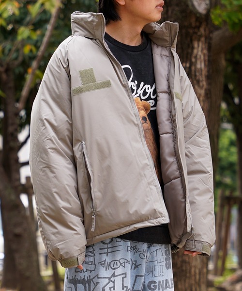 ■XLサイズ相当 美品 Papas パパス ミリタリージャケット モッズコート ミリタリージャケット モッズコート パディング ミリタリー ブルゾン