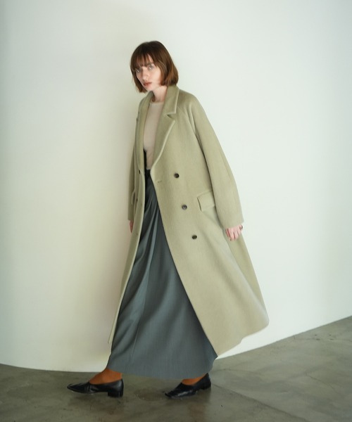 CLANE クラネ　ウール　ボアロングチェスターコート　マキシ丈 CLANE（クラネ） コート チェスターコート DOUBLE WOOL LONG COAT