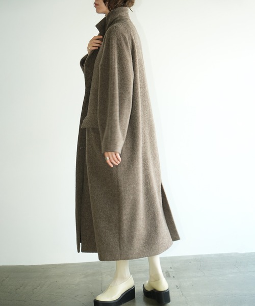 CLANE クラネ　ウール　ボアロングチェスターコート　マキシ丈 CLANE（クラネ） コート チェスターコート DOUBLE WOOL LONG COAT