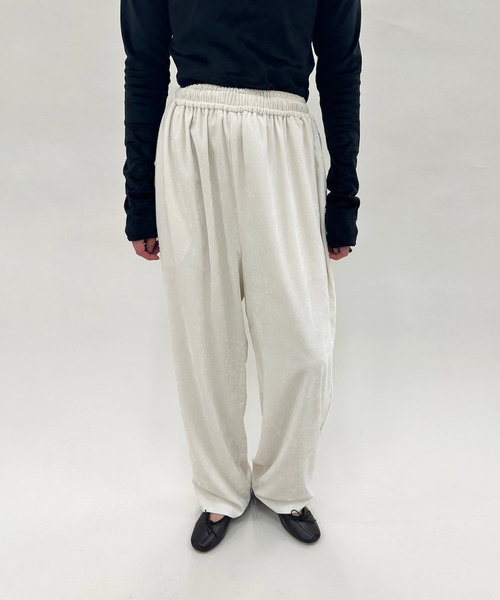 【新品】edit for lulu ベルベットイージーパンツ　34 EDIT. FOR LULU パンツ ベルベット イージーパンツ レディース
