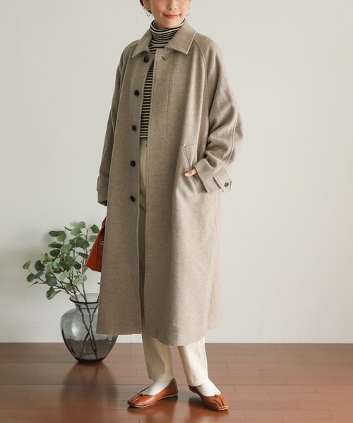 URBAN RESEARCH DOORS」 ステンカラーコート SMALL グリーン 