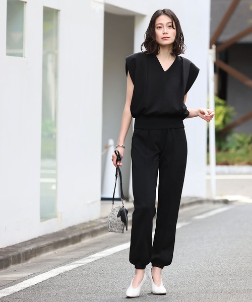 ELFRANK tシャツ ショート丈Vネック裏毛トップス「綿100％使用