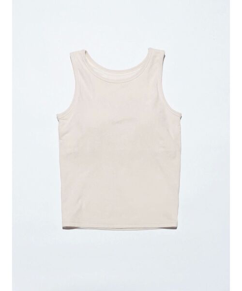 タンクトップ ノースリーブ 「VEQUM」MATTE VELOUR TANK TOP レディース