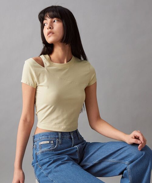 Calvin Klein tシャツ メタ CK ベビーTシャツ レディース
