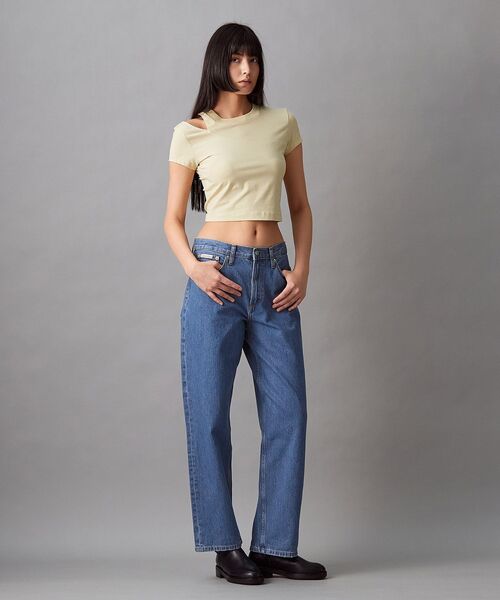 tシャツ メタ CK ベビーTシャツ レディース Calvin Klein tシャツ メタ CK ベビーTシャツ レディース