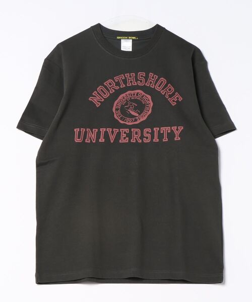 tシャツ 「日本製」グリーンボウル 「GREEN BOWL」Organic CottonT-shirts (C柄 NORTHE SHORE） レディー GREEN BOWL tシャツ 「日本製」グリーンボウル 「GREEN BOWL