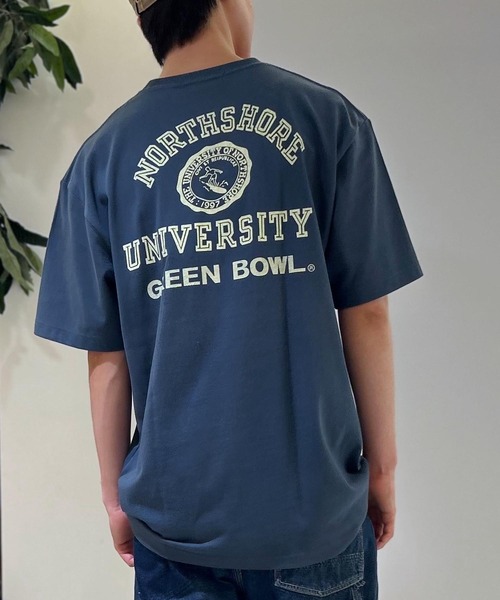 tシャツ 「日本製」グリーンボウル 「GREEN BOWL」Organic CottonT-shirts (C柄 NORTHE SHORE） レディー GREEN BOWL tシャツ 「日本製」グリーンボウル 「GREEN BOWL
