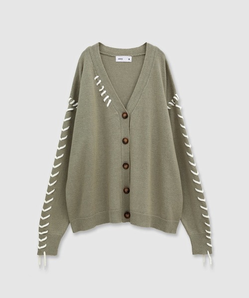ニット セーター BLANKET STITCH KNIT SHORT CARDIGAN レディース BLANKET STITCH KNIT SHORT CARDIGAN｜CONVERSE TOKYO